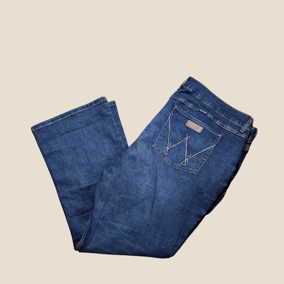 Wrangler Retro Denim - Wrangler Retro Mae Bootcut Jeans Womens 26Wx30 Blue Mid Rise Stretch